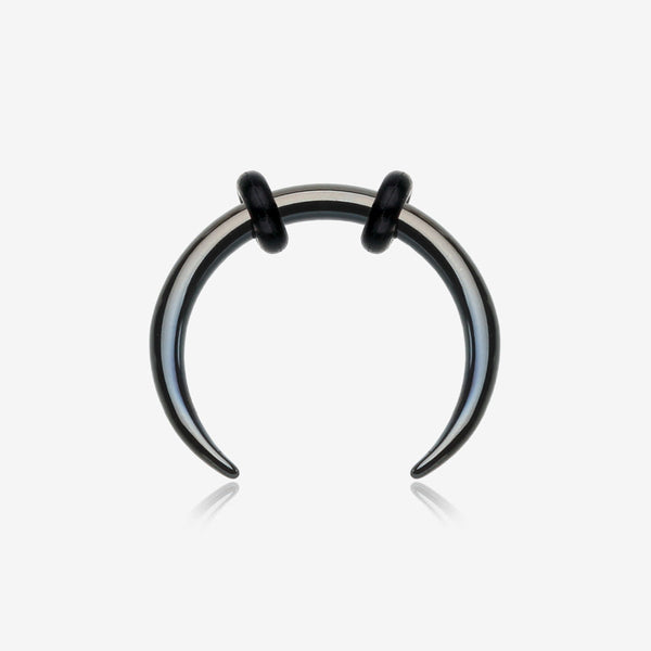 Blackline Basic Steel Pincher Septum Ring-Black