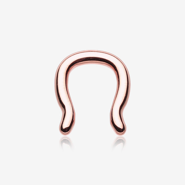 Rose Gold PVD Steel Septum Ring-Rose Gold