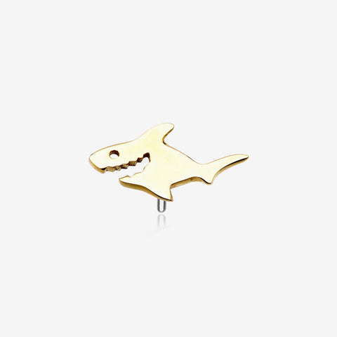 14 Karat Gold OneFit Threadless Toony Shark Top Part