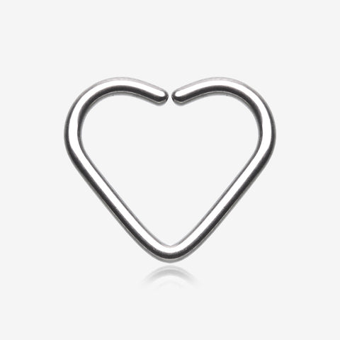 Niobium Heart Bendable Hoop Ring