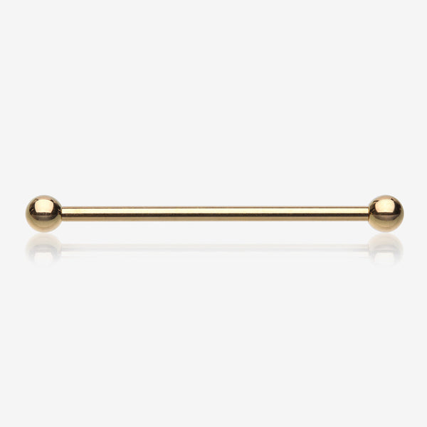 Pure24K Implant Grade Titanium Internally Threaded Basic Industrial Barbell