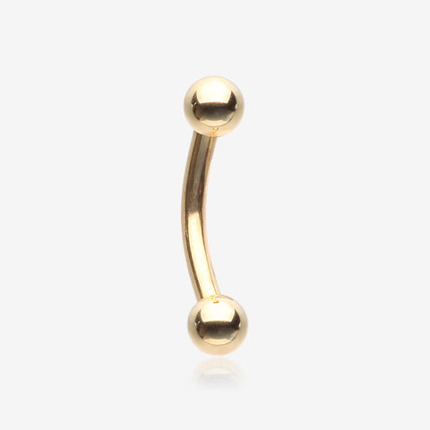 Pure24K Implant Grade Titanium Internally Threaded Basic Curved Barbell