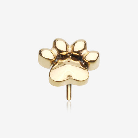 Pure24K Implant Grade Titanium OneFit Threadless Adorable Paw Top Part