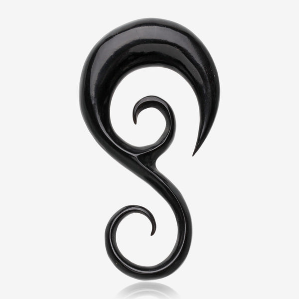 A Pair of Chrysalis Swirl Organic Horn Ear Gauge Taper Hanger