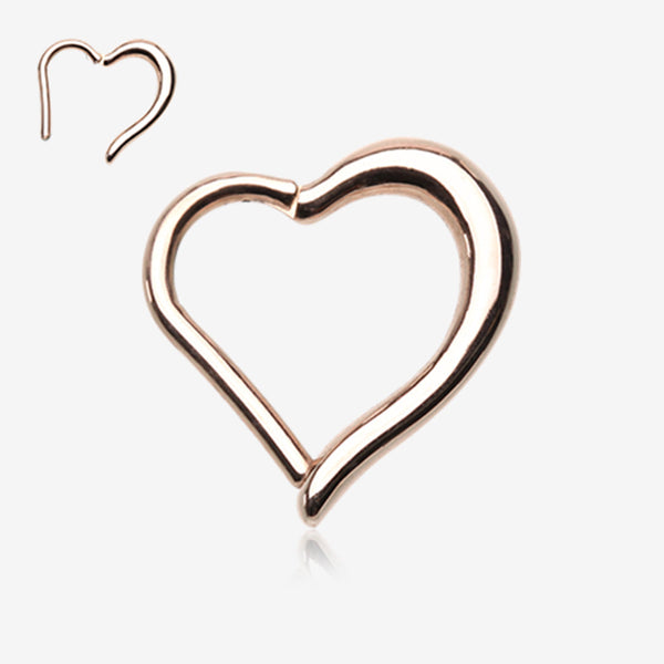 Rose Gold Luscious Heart Seamless Clicker Ring