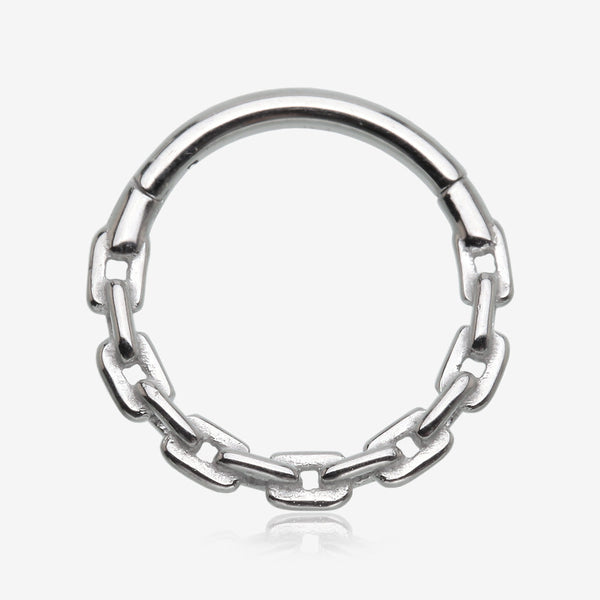 Classic Chain Link Clicker Hoop Ring