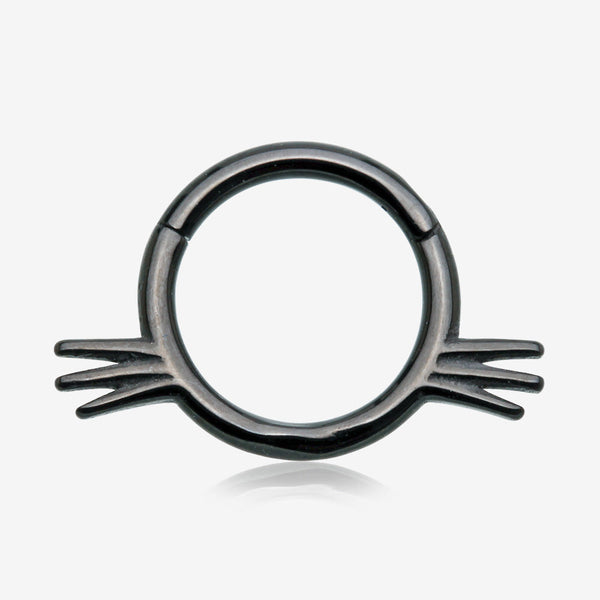 Blackline Adorable Kitty Cat Whisker Clicker Hoop Ring