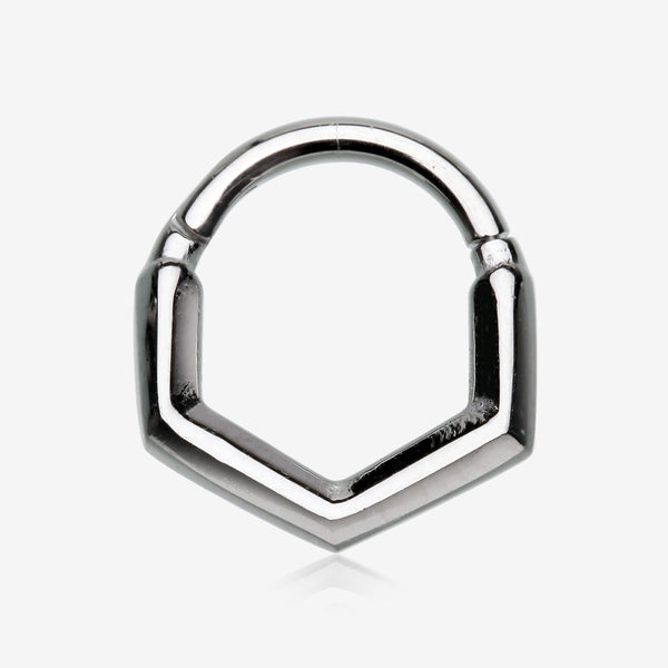 Majestic Hexa Steel Seamless Clicker Hoop Ring