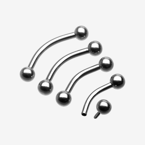 Implant Grade Titanium Internally Threaded Curved Barbell